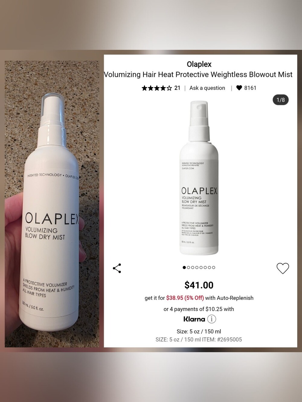 OLAPLEX White Volumizing Blow Dry Mist